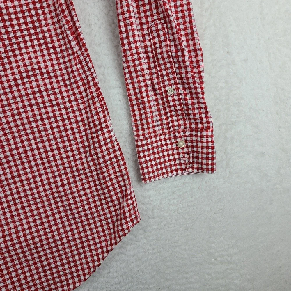 Banana Republic Dress Shirt Men XL Dark Red Non Iron Tailored Slim Fit Button Up